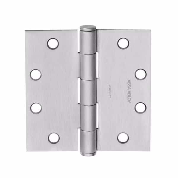 McKinney 4-1/2inx4-1/2in Square Corner Standard Weight Five Knuckle Hinge # 55755 Satin Chrome