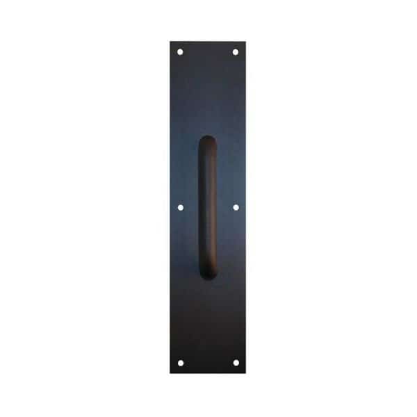 3-1/2" x 15" Pull Plate with 5-1/2" CTC 3/4" Round Pull