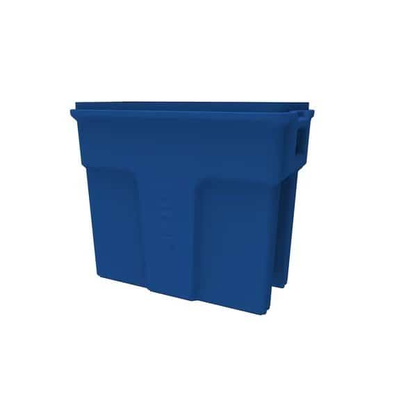 16 gal Rectangular Trash Can, Blue