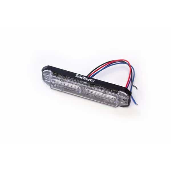 SLIM STROBE' 12-LED 4.75in SURFACE MOUNT LED STROBE RED/BLUE LED's : CLEAR LENS
