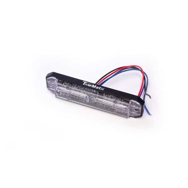 SLIM STROBE' 12-LED 4.75in SURFACE MOUNT LED STROBE RED/WHITE LED's : CLEAR LENS
