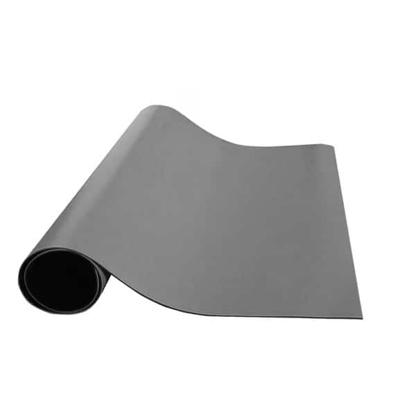 24" x 50' x .060", Gray, Rubber Table Mat, Roll