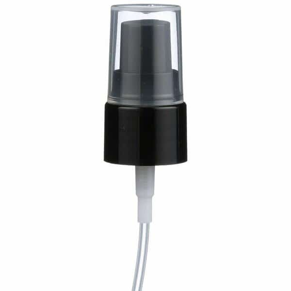 20-410 P/P Lotion Pump Black Clear Hood, 4 Inch Dip Tube Treatment