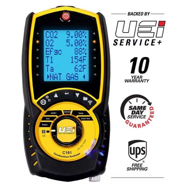 RESIDENTIAL COMBUSTION ANALYZER KIT W/PRINTER & CASE
