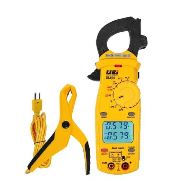 600A Dual Display TRMS-Clamp w/ Temp/Capacitance/ATTPC4, Uei, Mfr#: DL579COMBO
