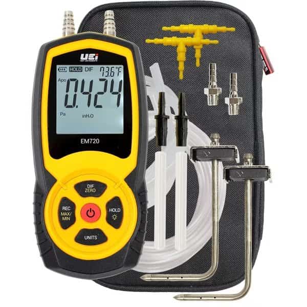 Hi-Res Differential Manometer Static Pressure Kit