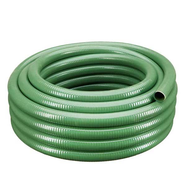 3"x25Ft Flexible PVC Green Suction Hose