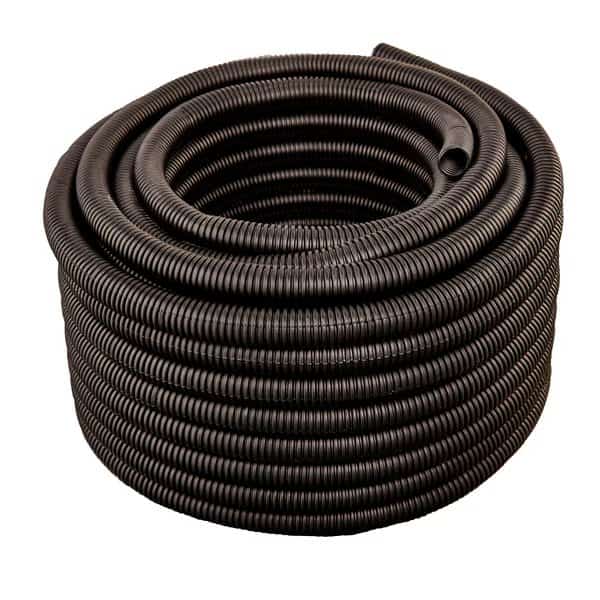 1.5"x100Ft Flexible Corrugated Black LDPE Split Tubing Wire Loom, Hydromaxx, Mfr#: BLDPES0112100