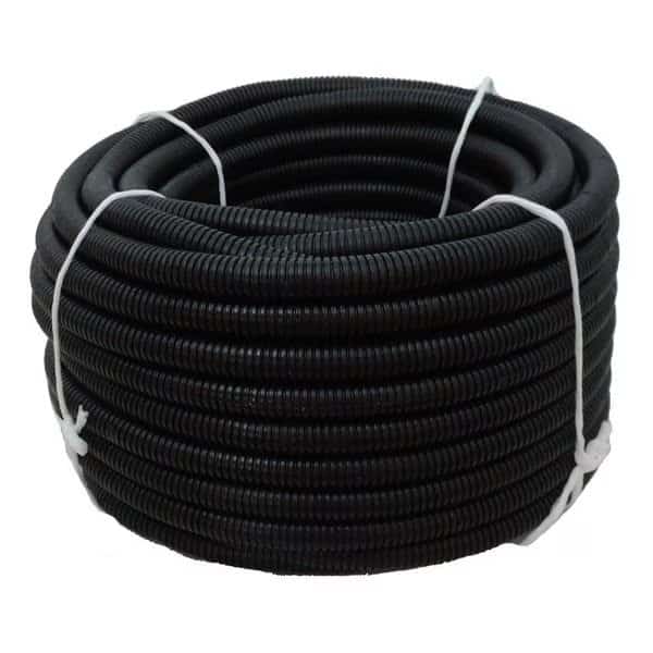 1/2"x100Ft Flexible Corrugated Black LDPE NON Split Tubing Wire Loom