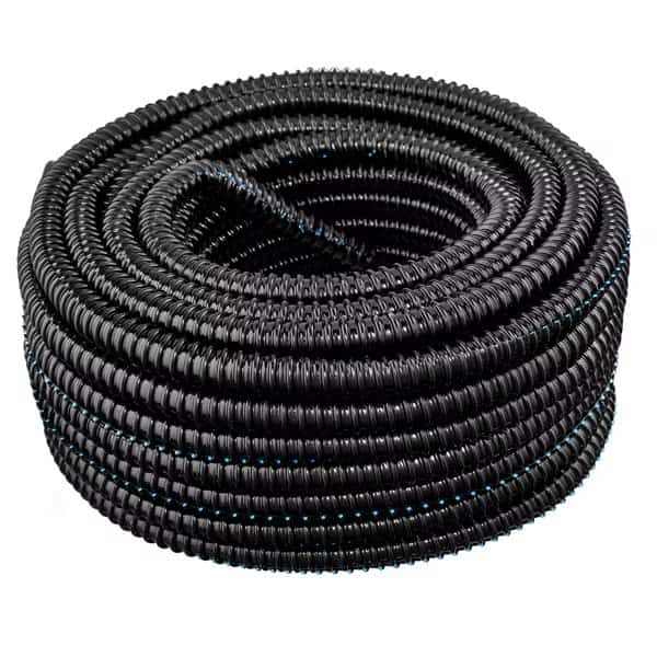 2"x100Ft Flexible Corrugated Black PVC Split Tubing Wire Loom
