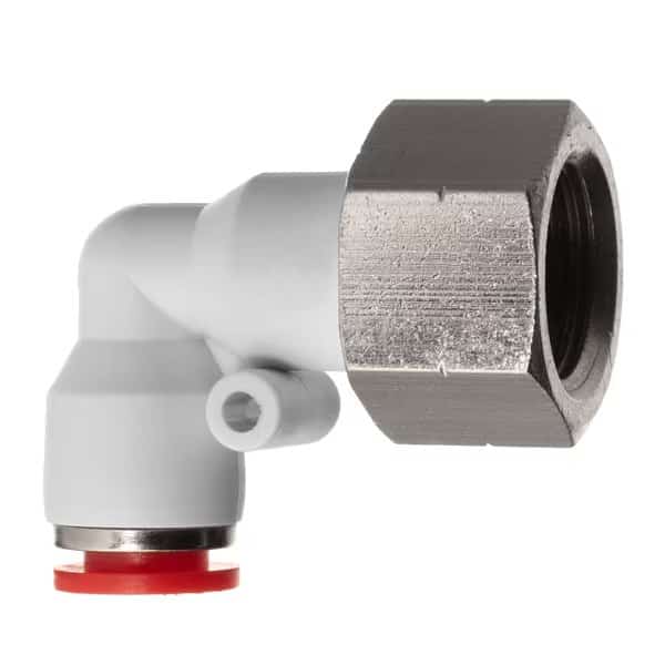 Push to Connect Fitting- PBT-Female Elbow-1/4" Tube OD x 1/4" FNPT
