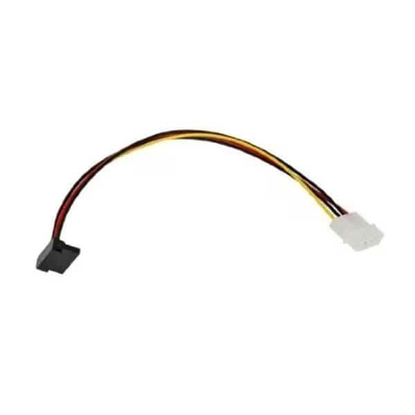 Molex 4-Pin To SATA 15-Pin Right Angle Power Cable Adapter- 13 in. Long