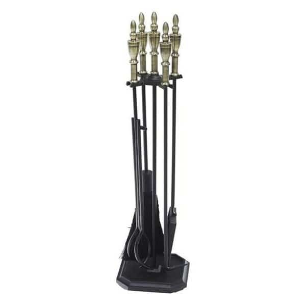 Achla WR-47AB Westford Tool Set; Antique Brass & Black