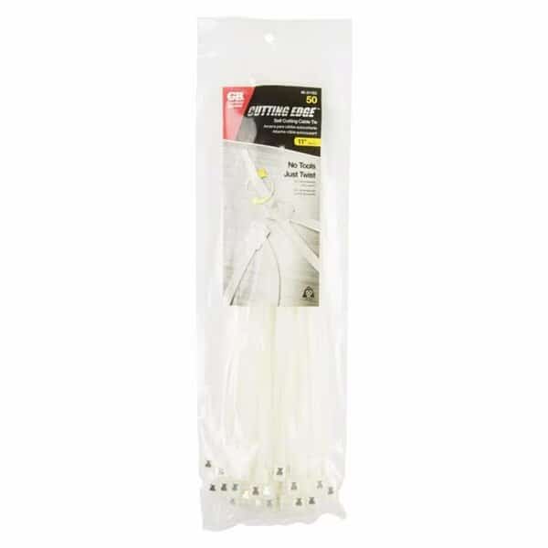Cable Tie, 11 in L, Natural, Nylon 6/6, 50 lb Strength