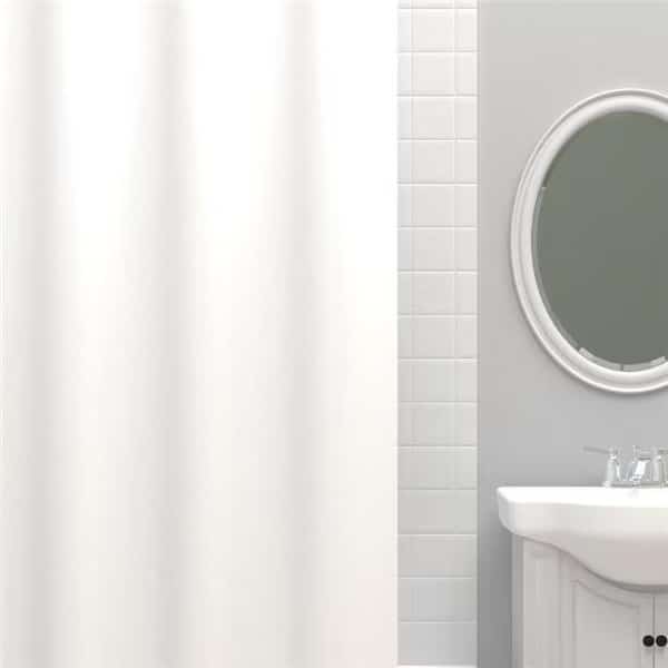 Zenna Home 4784567 72 x 70 in. White Solid Shower Curtain Liner