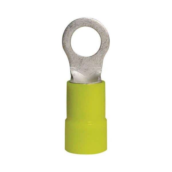 4 gauge Stud Ring Terminal, Yellow , 4PK, Power Products, Mfr#: 3538246