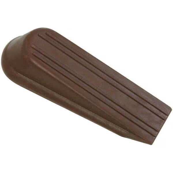4 in. Rubber Wedge Door Stop, Brown