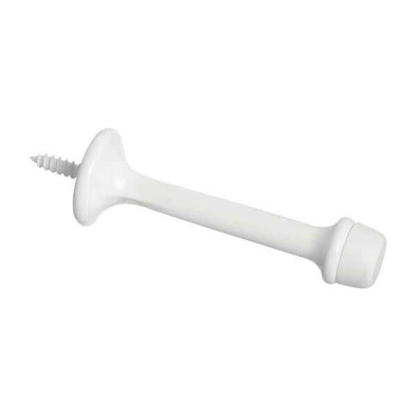 3 in. Die Cast Rubber Tip Rigid Door Stop, White