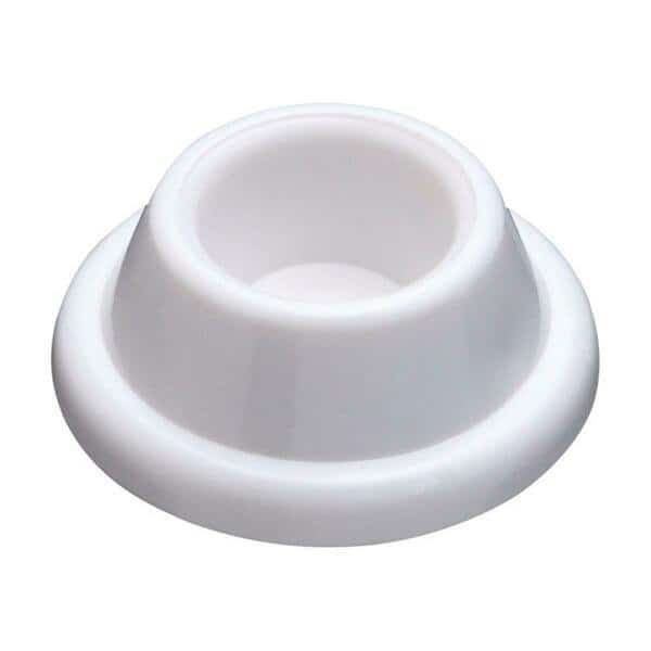 Plastic Wall Door Stop, White
