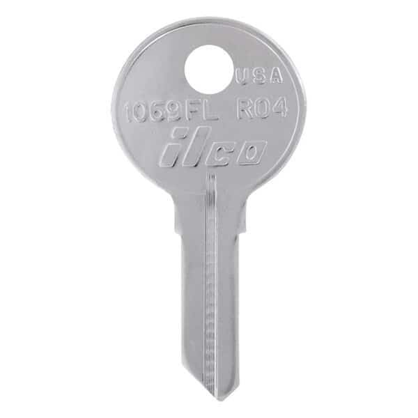 House & Office Key Blank with RO-4 Single Sided Case, 4PK