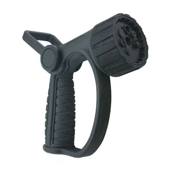 7 Pattern Metal Firemans Nozzle, Black