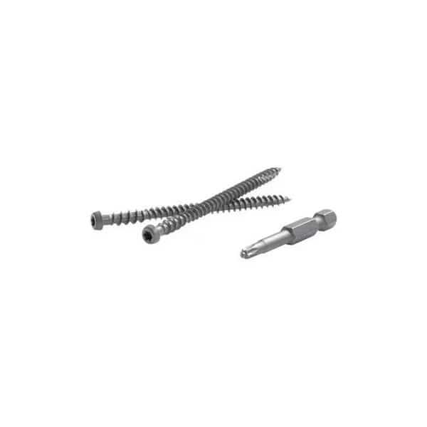 Fastenmaster 5000256 TrapEase 2.5 in. Torx TTAP Star Head Zinc Carbon Steel Composite Deck Screws; Lava Rock - 350 Per Box