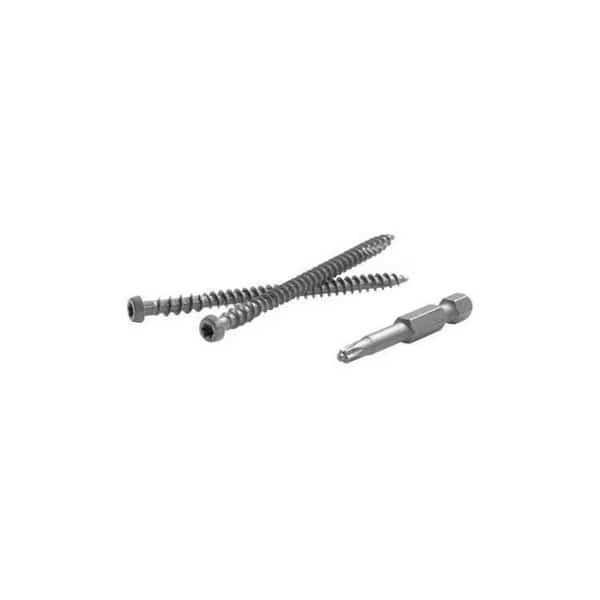 Fastenmaster 5000252 TrapEase 2.5 in. Torx TTAP Star Head Zinc Carbon Steel Composite Deck Screws; Gravel Path - 75 Per Box