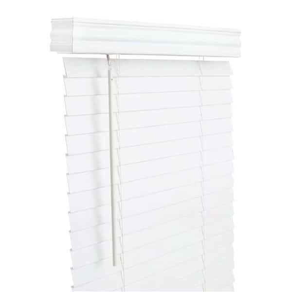 Faux Wood 2 in. Cordless Mini-Blinds, 30 x 60 in. - White