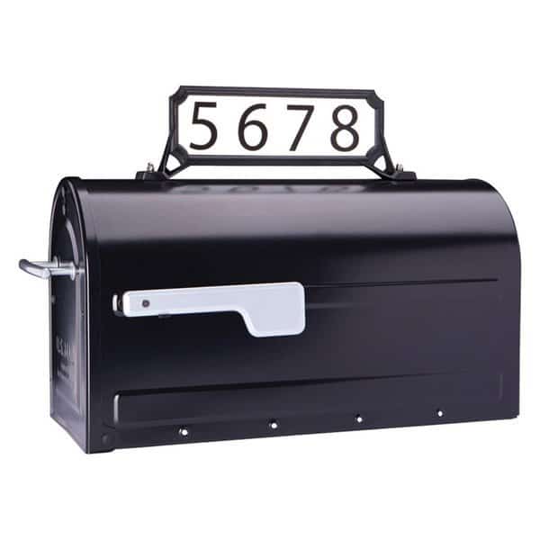 Black Steel Manhattan Mailbox Name & Address Kit