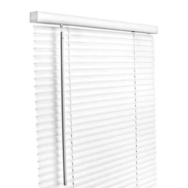 Living Accents 5005759 Vinyl 1 in. Mini-Blinds; 23 x 42 in. White Cordless
