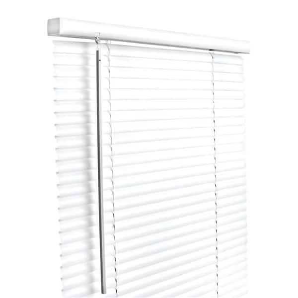 Vinyl 1 in. Mini-Blinds, 39 x 64 in. White Cordless