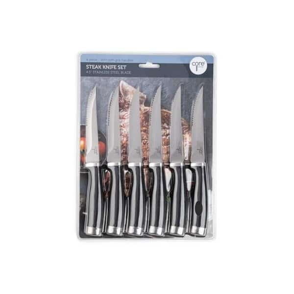 Core Kitchen 6012620 Core Kitchen Stainless Steel Steak Knife Set - 6 Piece, Core Kitchen, Mfr#: 6012620