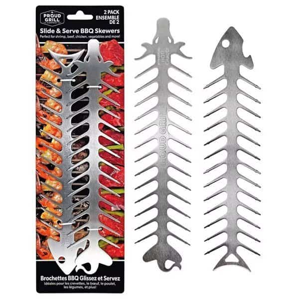 4.7 x 12.3 in. Chrome Stainless Steel Skewers