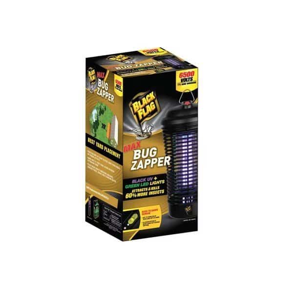 40W 1.5 Acre Flag Max Outdoor Bug Zapper, Black