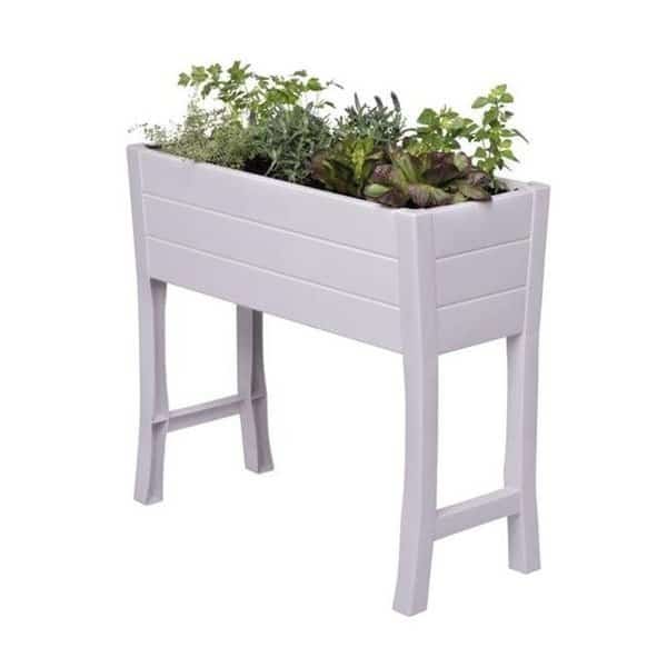 Nuvue Products 7005743 32 in. PVC Elevated Garden Box; White