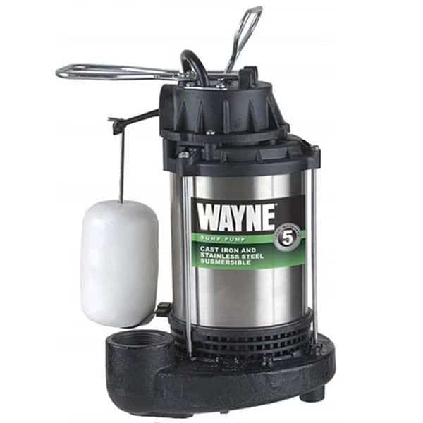 Wayne Water Systems 4003741 1 by 3 HP 4600GPh Stainless Steel Vertical Float Switch AC Top Submersible Sump Pump