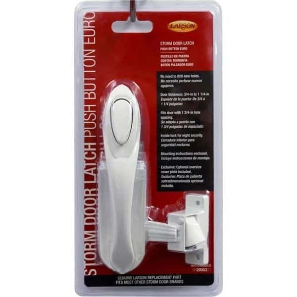 Larson 5035252 Euro Zinc Push Button Latch; White, Larson, Mfr#: 5035252