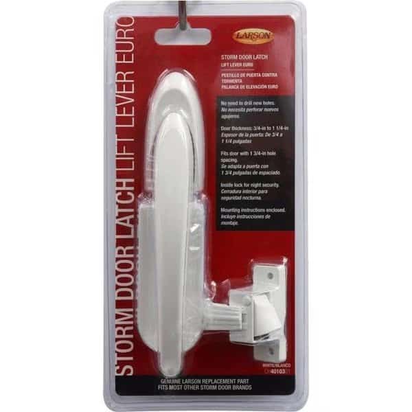 Larson 5035262 Euro Zinc Lift Lever Latch; White