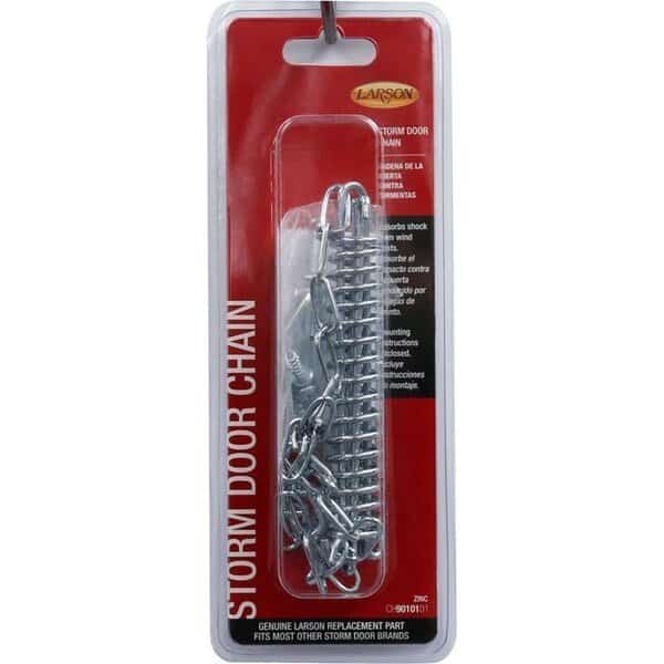 Zinc-Plated Mill Steel Storm Door Wind Chain, Mill - 9 Piece