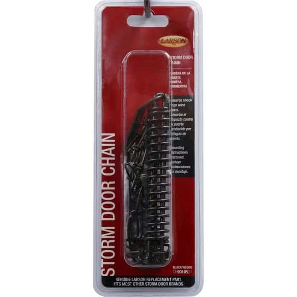 Larson 5035251 Zinc-Plated Steel Storm Door Wind Chain; Black - 9 Piece