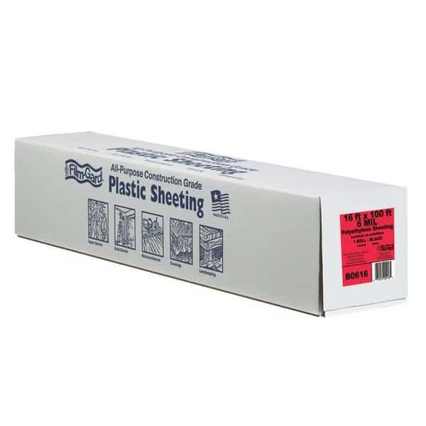 626054 6 mil 16 x 100 ft. Film Polyethylene Sheeting - Black