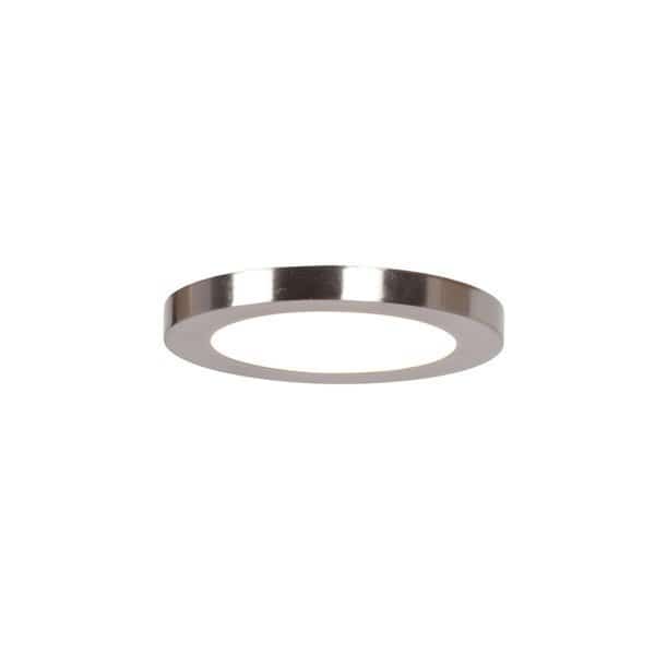 20810LEDD-BS-ACR 0.5 x 5.5 in. Disc LED Round Flush Mount, Brushed Steel & Acrylic Lens