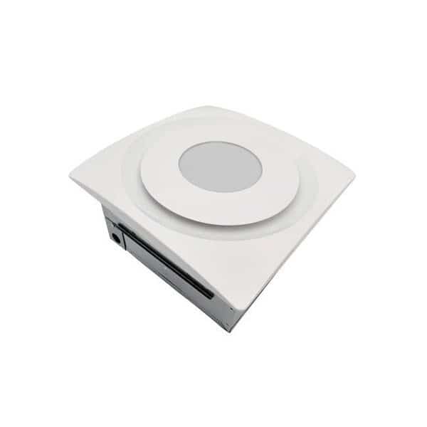 Aero Pure AP124-SL W 120 CFM Quiet Bathroom Fan with LED Light - White