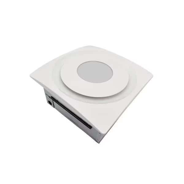 90 CFM Quiet Bathroom Fan with LED Light  Humidity Sensor White
