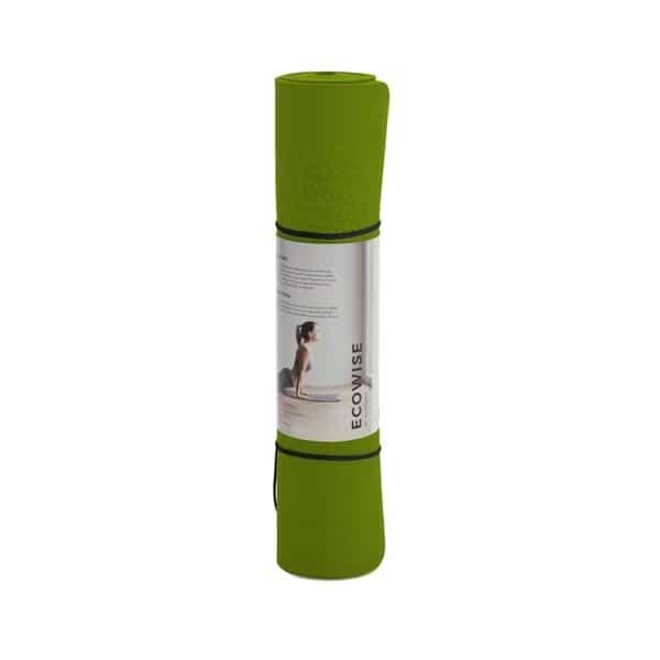 AGM Group 88135 0.25 in. Eco Wise Premium Yoga & Pilates Mat with Carring String; Green