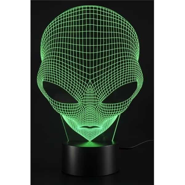 3D Lamp USB Power Amazing Optical Illusion 3D Grow LED Lamp Alien Shapes; Assorted Color