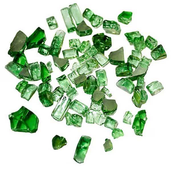 Reflective Fire Pit Glass, Green