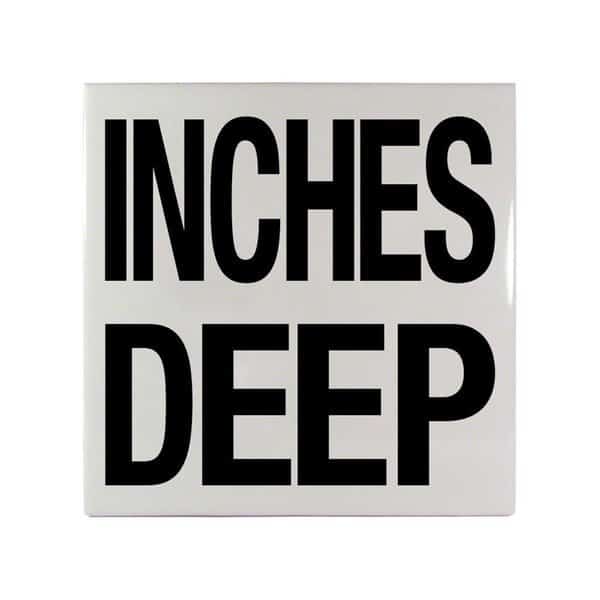 6 x 6 in. Inches Deep Message Ceramic Smooth Tile Depth Marker