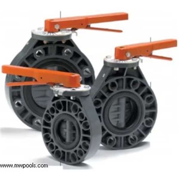 Lasco Fittings V40311N 4 in. Butterfly Valve with Lever Handle