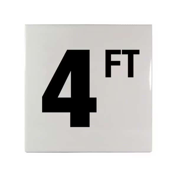 6 in. Smooth Ceramic Tile - 4 FT